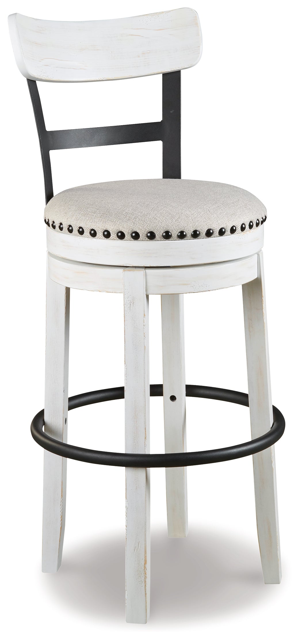 Valebeck Counter Height Bar Stool (Color: White, Barstool Height: Pub/Bar Height)