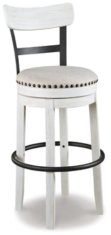 Valebeck Counter Height Bar Stool (Color: White, Barstool Height: Pub/Bar Height)