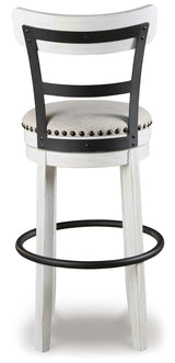 Valebeck Counter Height Bar Stool (Color: White, Barstool Height: Pub/Bar Height)