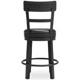Valebeck Counter Height Bar Stool (Color: Black, Barstool Height: Counter Height)