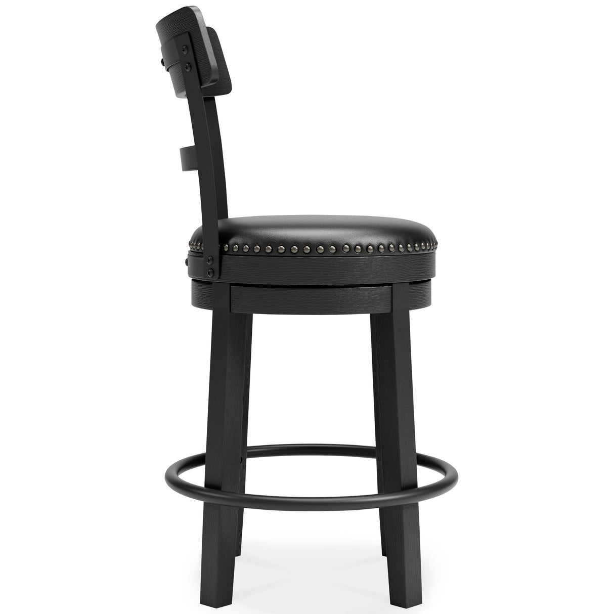 Valebeck Counter Height Bar Stool (Color: Black, Barstool Height: Counter Height)