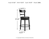 Valebeck Counter Height Bar Stool (Color: Black, Barstool Height: Counter Height)