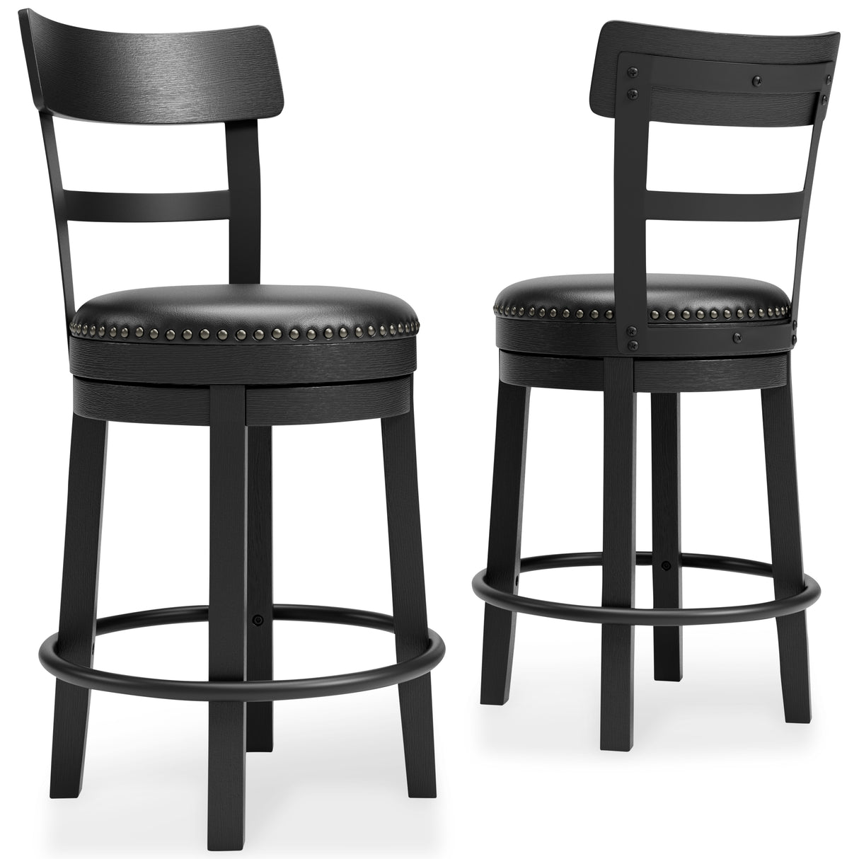 Valebeck Counter Height Bar Stool (Color: Black, Barstool Height: Counter Height)