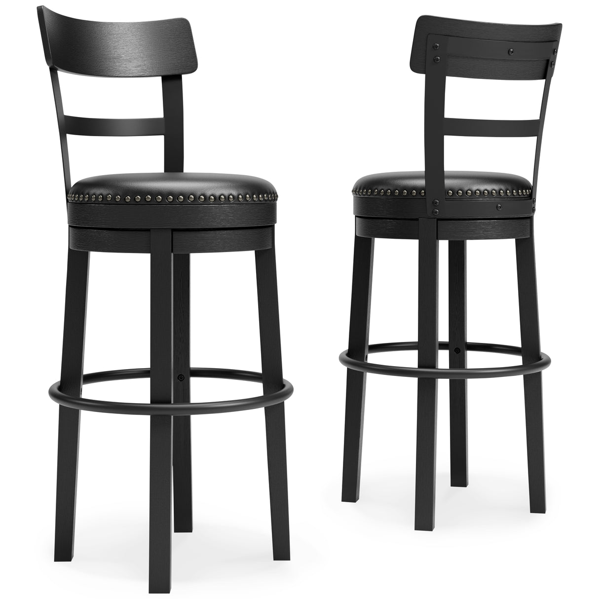Valebeck Counter Height Bar Stool (Color: Black, Barstool Height: Pub/Bar Height)