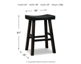 Glosco Pub Height Bar Stool (Set of 2)