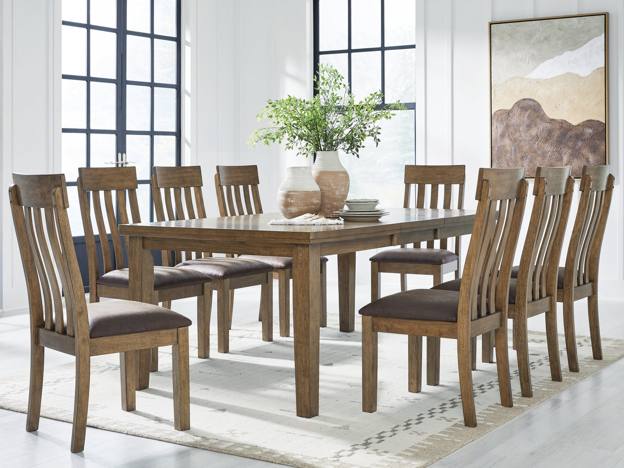 Urbinforte 9-Piece Dining Table and 8 Chairs (Dining Extension Table, Dining Chair, Dining Chair, Dining Chair, Dining Chair, Dining Chair, Dining Chair, Dining Chair, Dining Chair)