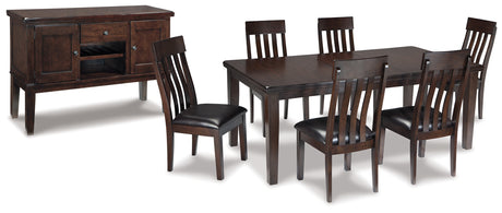 Haddigan 8-Piece Dining Table and 6 Chairs with Storage (Dining Server, Dining Extension Table, Dining Chair, Dining Chair, Dining Chair, Dining Chair, Dining Chair, Dining Chair)