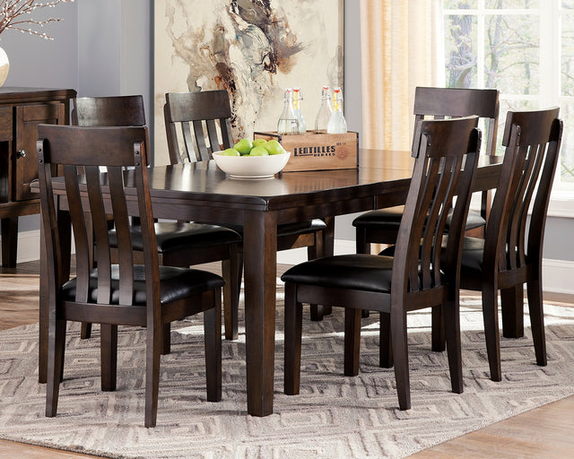 Haddigan 7-Piece Dining Table and 6 Chairs (Dining Chair, Dining Chair, Dining Chair, Dining Chair, Dining Chair, Dining Chair, Dining Extension Table)