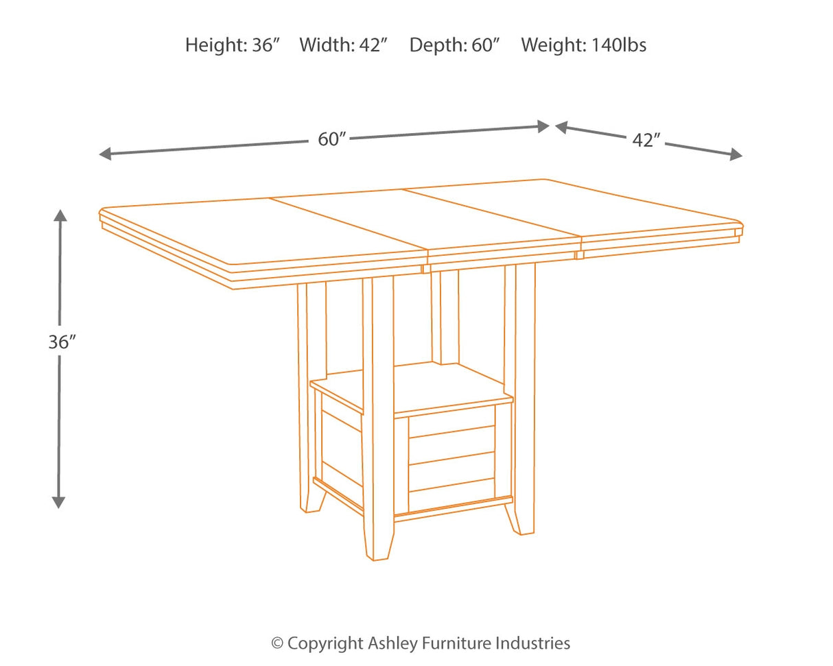 Haddigan Counter Height Dining Extension Table