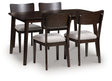 Mallenette Dining Table and 4 Chairs (Set of 5)