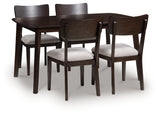 Mallenette Dining Table and 4 Chairs (Set of 5)