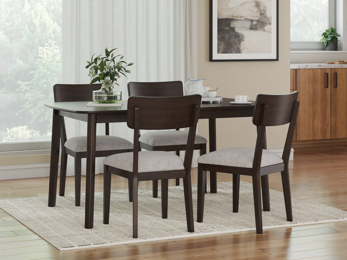 Mallenette Dining Table and 4 Chairs (Set of 5)
