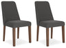 Lyncott Dining Chair (Color: Charcoal/Brown)