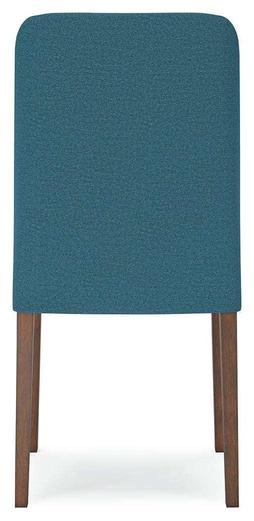 Lyncott Dining Chair (Color: Blue/Brown)