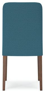 Lyncott Dining Chair (Color: Blue/Brown)
