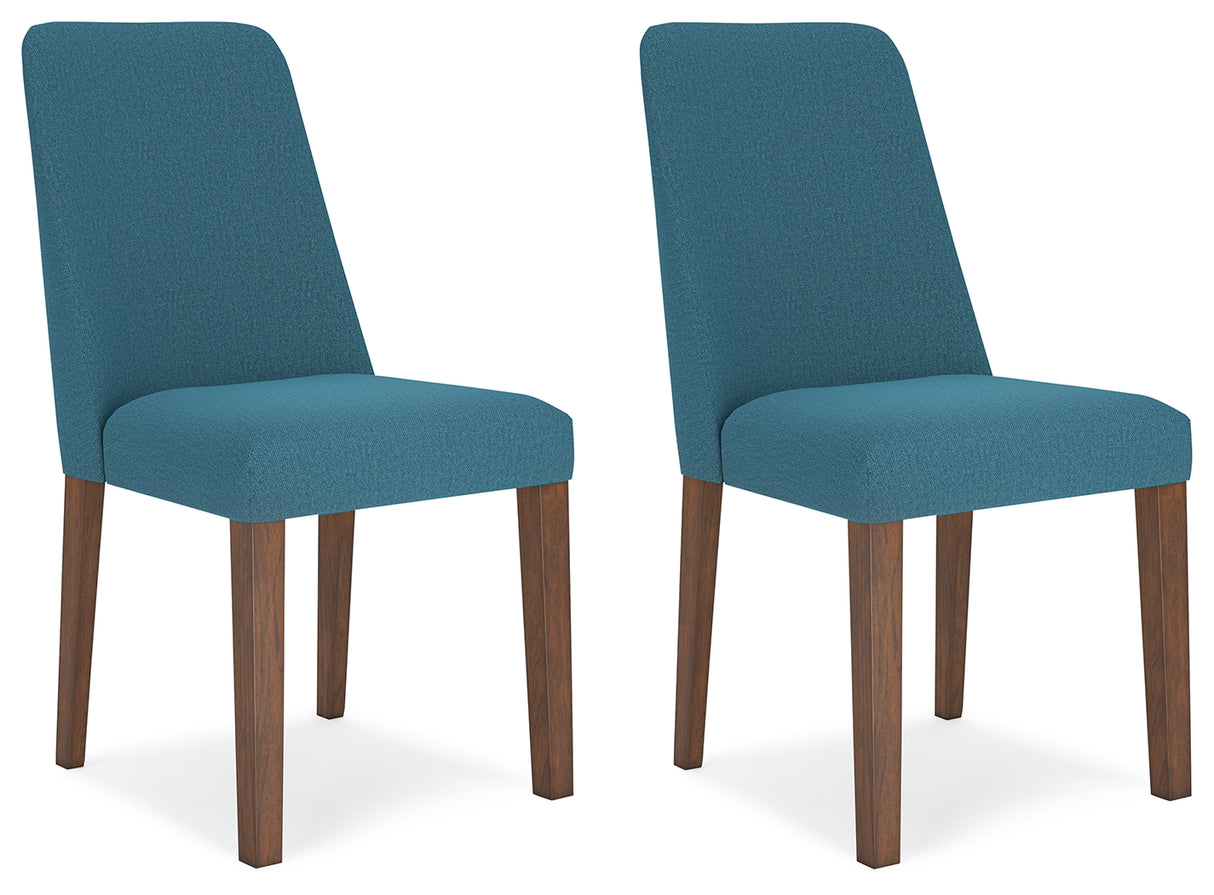 Lyncott Dining Chair (Color: Blue/Brown)