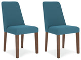 Lyncott Dining Chair (Color: Blue/Brown)