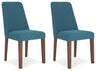 Lyncott Dining Chair (Color: Blue/Brown)