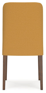 Lyncott Dining Chair (Color: Mustard/Brown)