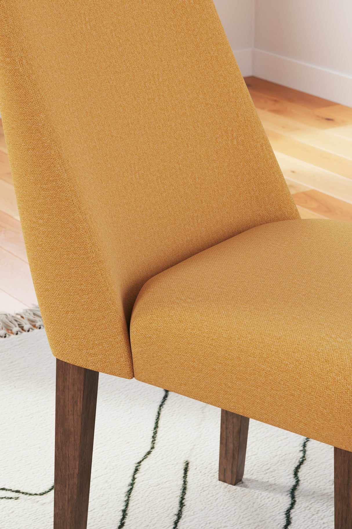Lyncott Dining Chair (Color: Mustard/Brown)