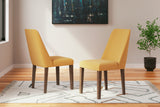 Lyncott Dining Chair (Color: Mustard/Brown)