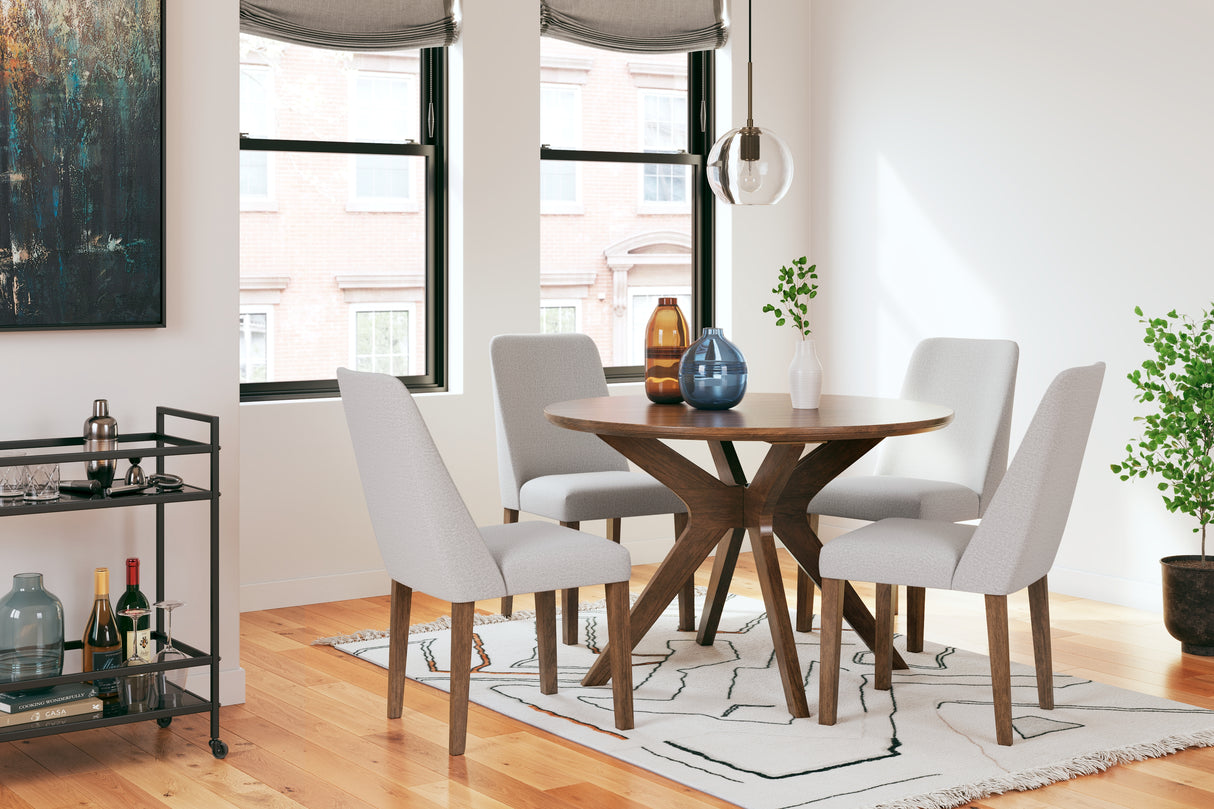 Lyncott 5-Piece Dining Table and 4 Chairs (Dining Table, Dining Chair, Dining Chair, Dining Chair, Dining Chair)