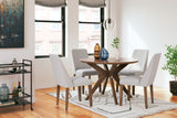 Lyncott 5-Piece Dining Table and 4 Chairs (Dining Table, Dining Chair, Dining Chair, Dining Chair, Dining Chair)