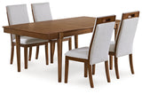 Lyncott 5-Piece Dining Table and 4 Chairs (Dining Extension Table, Dining Chair, Dining Chair, Dining Chair, Dining Chair)
