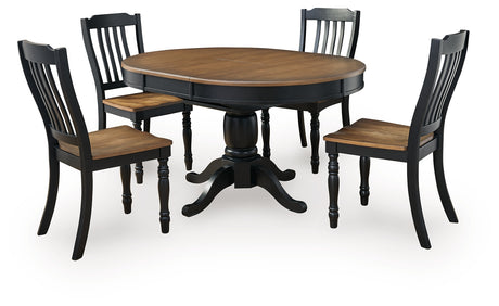 Clorazi Extension Dining Table and 4 Chairs