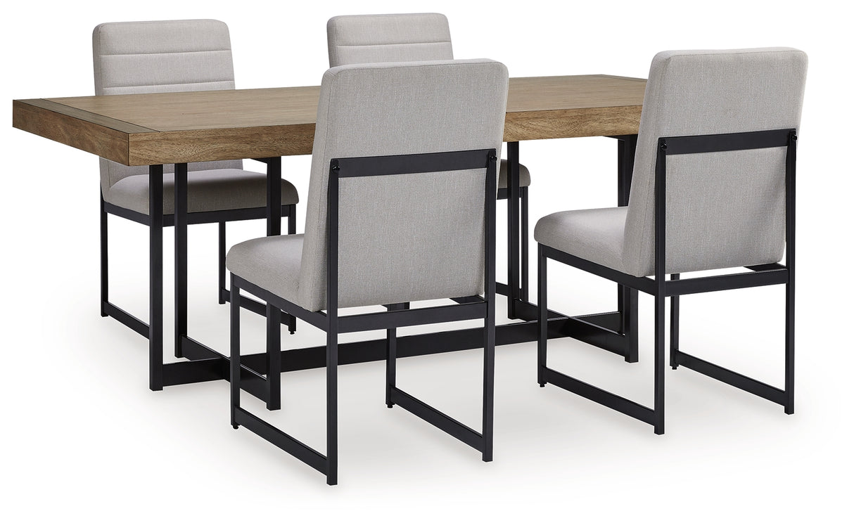 Tomtyn 5-Piece Dining Table and 4 Chairs (Dining Chair, Dining Chair, Dining Chair, Dining Chair, Dining Extension Table)