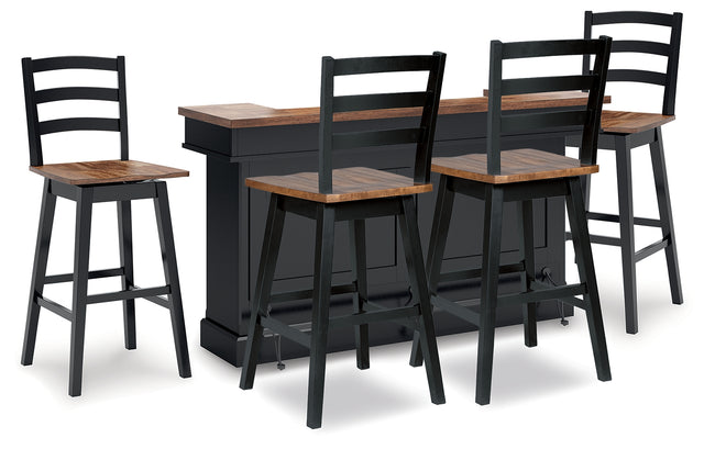 Wildenauer Bar Table and 4 Barstools