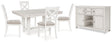 Robbinsdale 6-Piece Dining Table and 4 Chairs with Storage (Dining Chair, Dining Chair, Dining Chair, Dining Chair, Dining Extension Table, Dining Server)