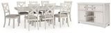 Robbinsdale 10-Piece Dining Table and 8 Chairs with Storage (Dining Chair, Dining Chair, Dining Chair, Dining Chair, Dining Chair, Dining Chair, Dining Chair, Dining Chair, Dining Extension Table, Dining Server)