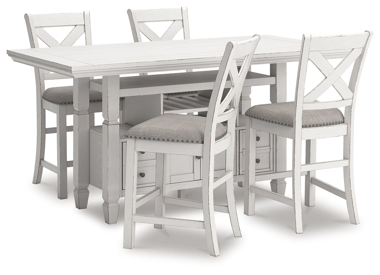 Robbinsdale 6-Piece Counter Height Dining Table and 4 Barstools (Counter Height Dining Table Base, Counter Height Dining Table Top, Counter Height Barstool, Counter Height Barstool, Counter Height Barstool, Counter Height Barstool)