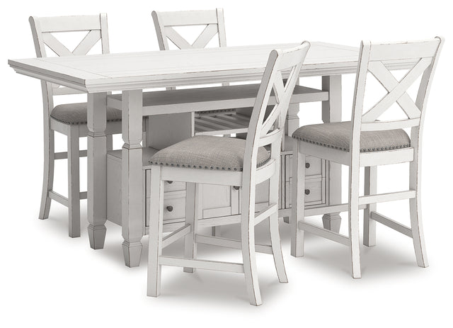 Robbinsdale 6-Piece Counter Height Dining Table and 4 Barstools (Counter Height Dining Table Base, Counter Height Dining Table Top, Counter Height Barstool, Counter Height Barstool, Counter Height Barstool, Counter Height Barstool)