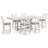 Robbinsdale 7-Piece Counter Height Dining Table and 6 Barstools (Counter Height Dining Extension Table, Counter Height Barstool, Counter Height Barstool, Counter Height Barstool, Counter Height Barstool, Counter Height Barstool, Counter Height Barstool)