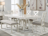 Robbinsdale 6-Piece Dining Table and 4 Chairs and Bench (48" Dining Bench, Dining Chair, Dining Chair, Dining Chair, Dining Chair, Dining Extension Table)