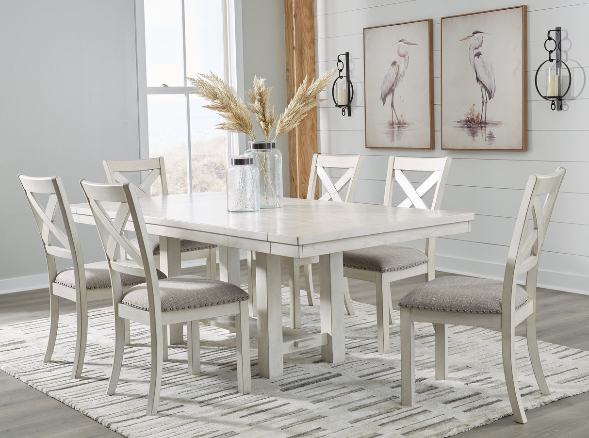 Robbinsdale 7-Piece Dining Table and 6 Chairs (Dining Chair, Dining Chair, Dining Chair, Dining Chair, Dining Chair, Dining Chair, Dining Extension Table)