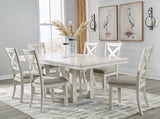 Robbinsdale 7-Piece Dining Table and 6 Chairs (Dining Chair, Dining Chair, Dining Chair, Dining Chair, Dining Chair, Dining Chair, Dining Extension Table)