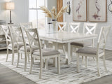 Robbinsdale 9-Piece Dining Table and 8 Chairs (Dining Chair, Dining Chair, Dining Chair, Dining Chair, Dining Chair, Dining Chair, Dining Chair, Dining Chair, Dining Extension Table)