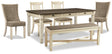 Bolanburg Dining Table, 4 Chairs and Bench