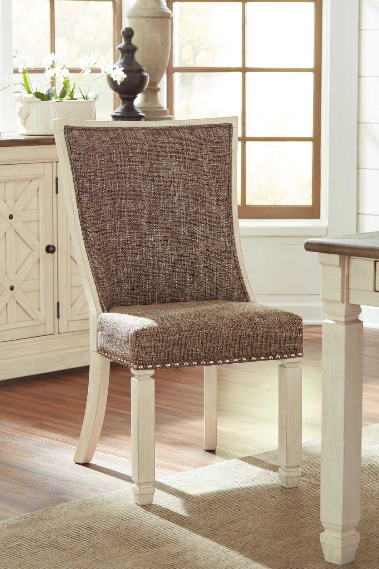 Bolanburg 6-Piece Dining Table and 4 Chairs and Bench (Dining Table, Dining Chair, Dining Chair, Dining Chair, Dining Chair, Dining Bench)