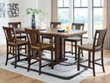 Rylandeen 7-Piece Counter Height Dining Table and 6 Barstools (Counter Height Dining Extension Table, Counter Height Barstool, Counter Height Barstool, Counter Height Barstool, Counter Height Barstool, Counter Height Barstool, Counter Height Barstool)