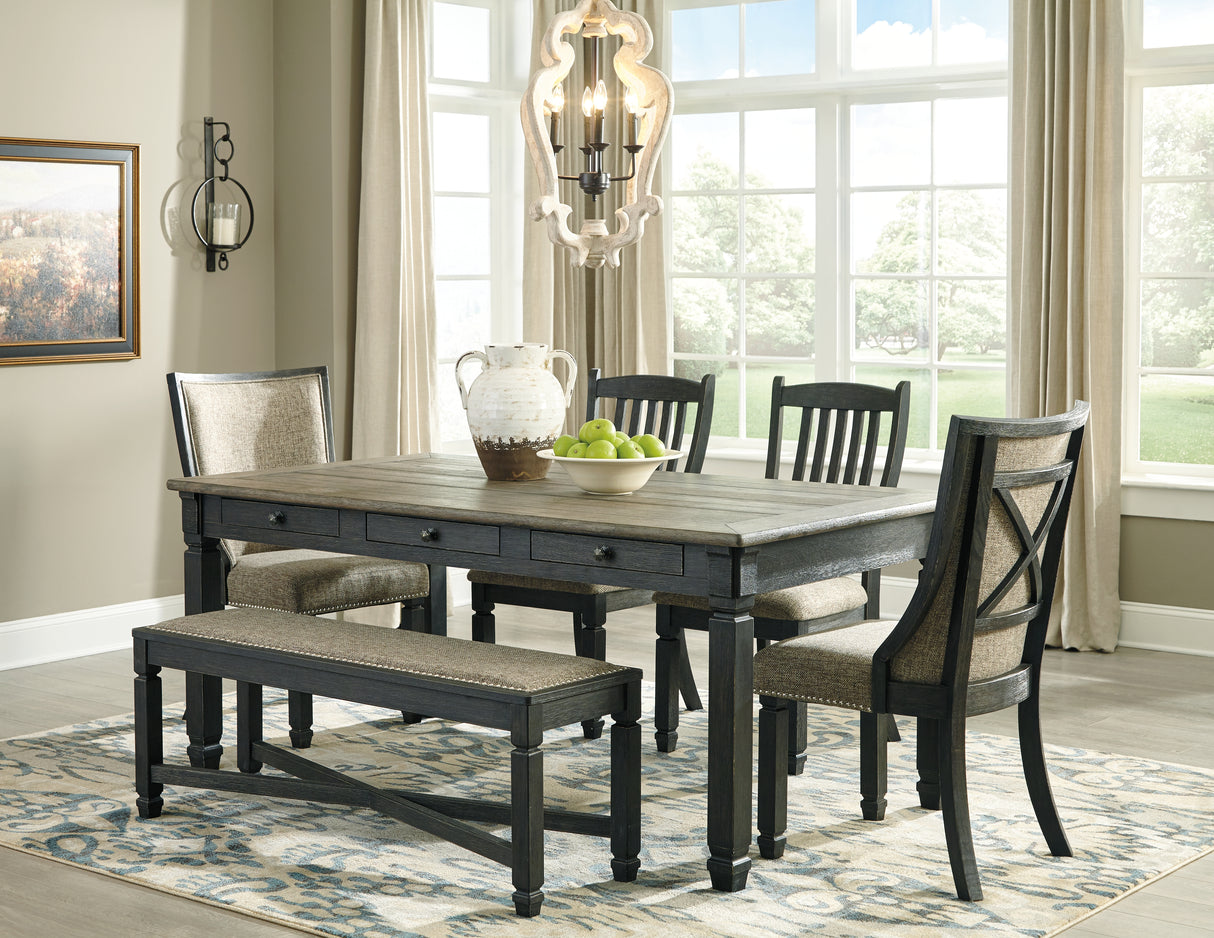 Tyler Creek 6-Piece Dining Table and 4 Chairs and Bench (Dining Bench, Dining Chair, Dining Chair, Dining Chair, Dining Chair, Dining Table)
