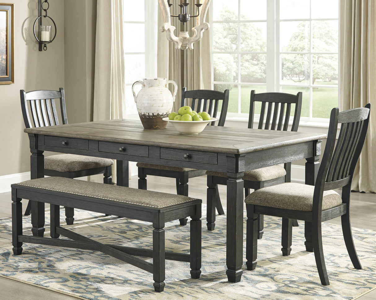 Tyler Creek 6-Piece Dining Table and 4 Chairs and Bench (Dining Bench, Dining Chair, Dining Chair, Dining Chair, Dining Chair, Dining Table)