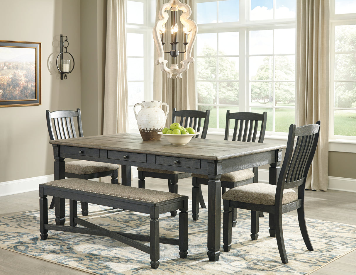 Tyler Creek 6-Piece Dining Table and 4 Chairs and Bench (Dining Bench, Dining Chair, Dining Chair, Dining Chair, Dining Chair, Dining Table)
