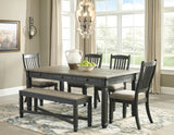 Tyler Creek 6-Piece Dining Table and 4 Chairs and Bench (Dining Bench, Dining Chair, Dining Chair, Dining Chair, Dining Chair, Dining Table)