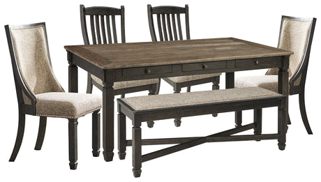 Tyler Creek 6-Piece Dining Table and 4 Chairs and Bench