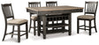 Tyler Creek Counter Height Dining Table with 4 Barstools