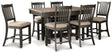 Tyler Creek 7-Piece Counter Height Dining Table and 6 Barstools (Counter Height Bar Stool, Counter Height Bar Stool, Counter Height Bar Stool, Counter Height Bar Stool, Counter Height Bar Stool, Counter Height Bar Stool, Counter Height Dining Table)